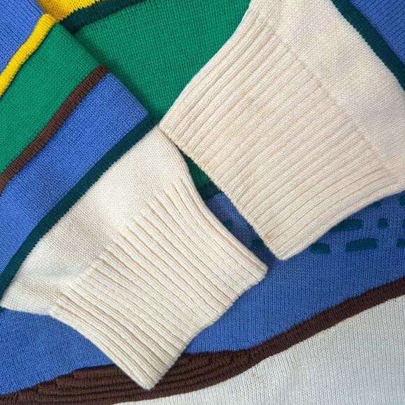 VTG Mac Divots Golf Canada 3D Knitted Cosby Coogi Golfling Style 90s Sweater XL - Picture 8 of 13